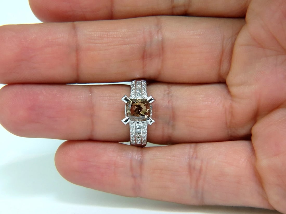 GIA CERTIFIED 2.76CT NATURAL FANCY ORANGE BROWN DIAMOND RING G/VS 14KT *v - 12