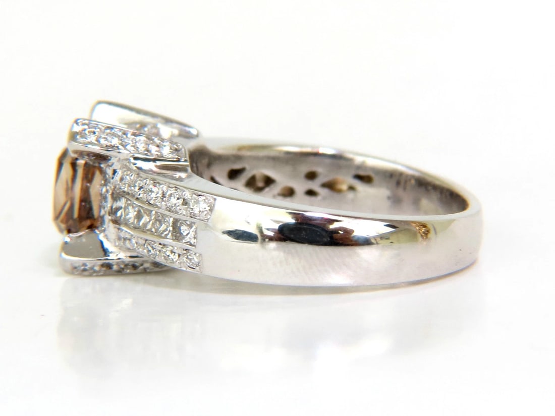 GIA CERTIFIED 2.76CT NATURAL FANCY ORANGE BROWN DIAMOND RING G/VS 14KT *v - 9