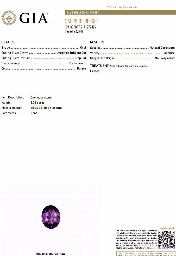 GIA Certified 6.41ct Natural Vivid purple sapphire diamonds ring *v - 9