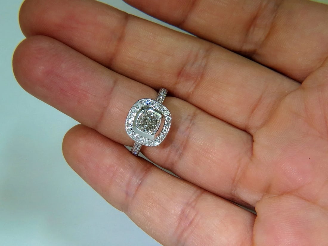 GIA CERTIFIED 2.63CT HALO CUSHION CUT DIAMOND RING PLATINUM I/VS1*v - 11