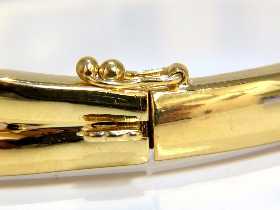bangle bracelet 14kt .70ct round natural diamonds raised bar mod deco** - 5