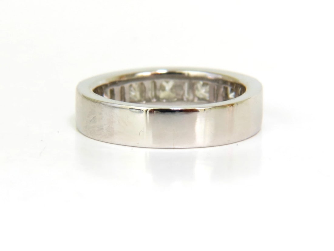 1.50CT PLATINUM PRINCESS & BAGUETTE NATURAL DIAMOND RING *v - 6