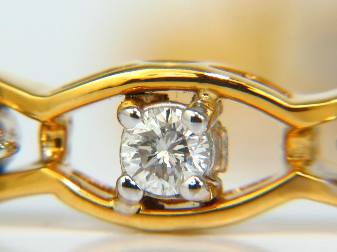 3.65Ct CLUSTERS DIAMOND BRACELET G VS 14KT EXCELLENT CUTS & LINKS** - 10