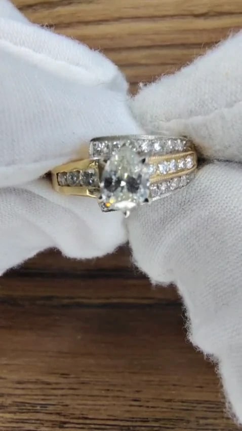 1.00CT BRILLIANT PEAR SHAPE NATURAL DIAMOND RING 14KT CROSSOVER *v - 2