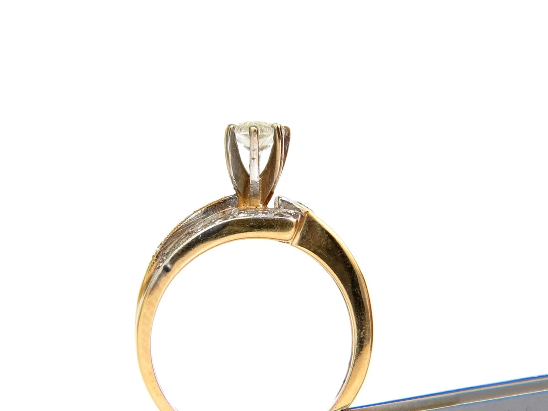 1.00CT BRILLIANT PEAR SHAPE NATURAL DIAMOND RING 14KT CROSSOVER *v - 7