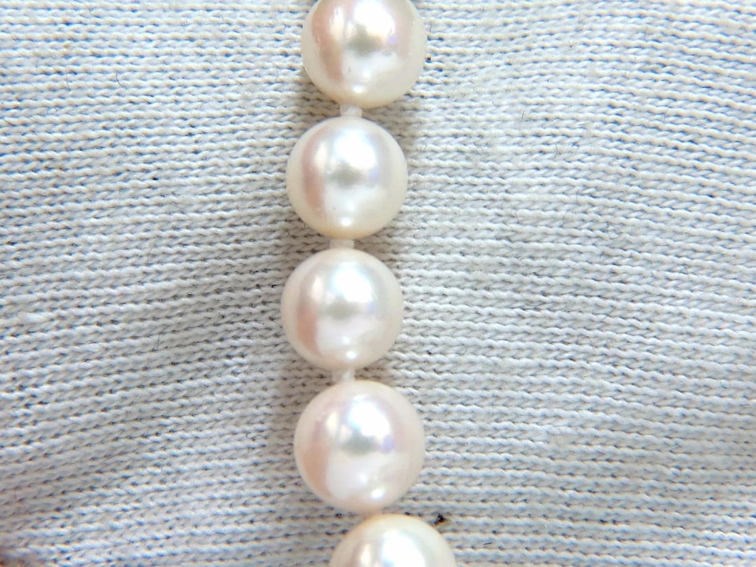 7.3mm Natural Japanese Pearls Endless Necklace / Double Wrap 34inch** - 4