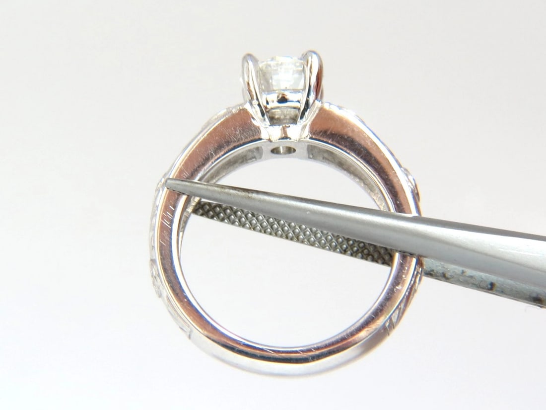 GIA certified 1.30ct. Round cut Natural diamonds ring G/VVS-1 Platinum*v - 7
