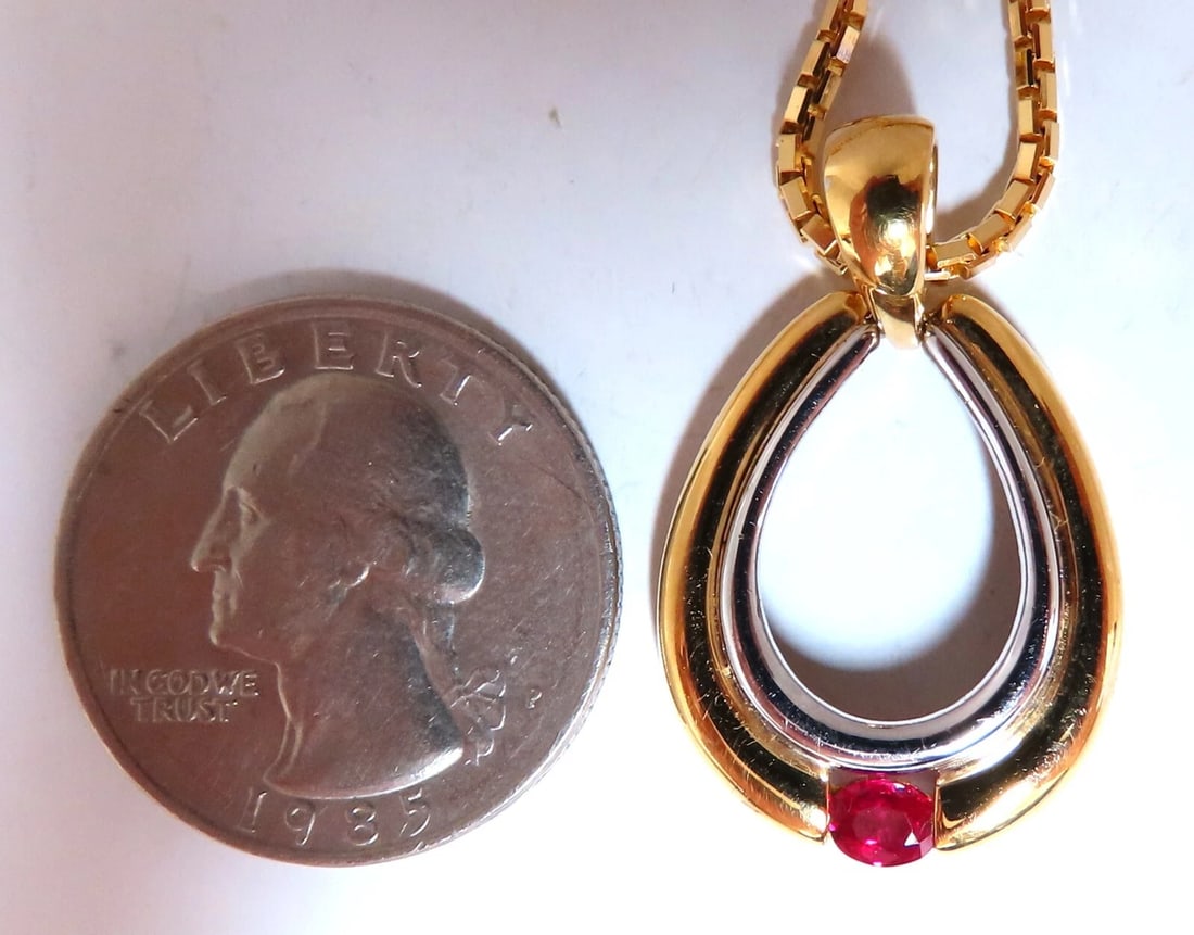 .40ct Natural Ruby Necklace 18kt ** - 4