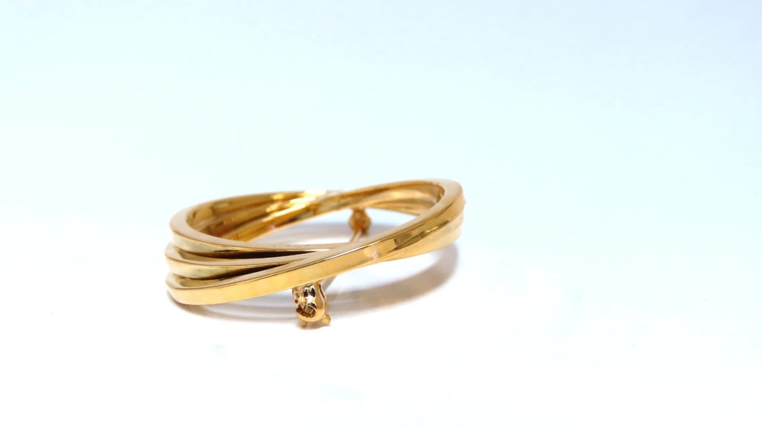 Triple Circle Pin 18Kt ** - 3