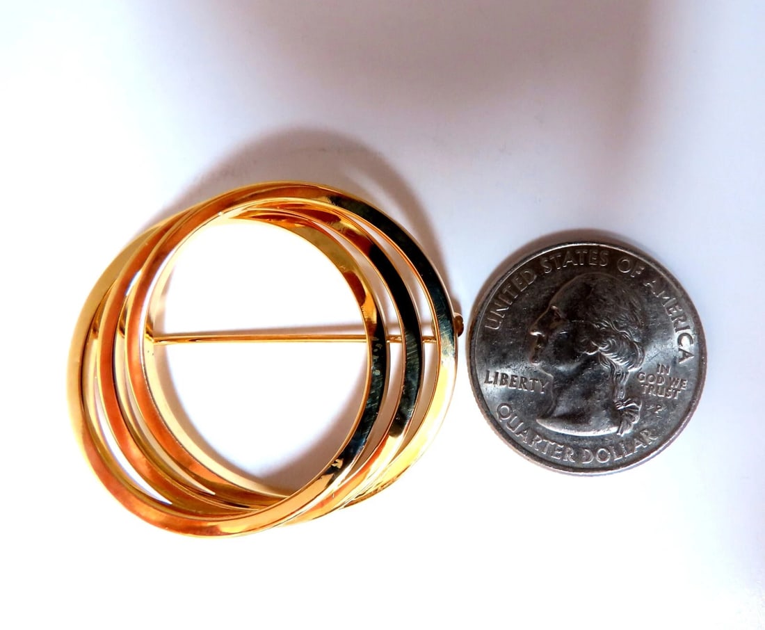 Triple Circle Pin 18Kt ** - 6
