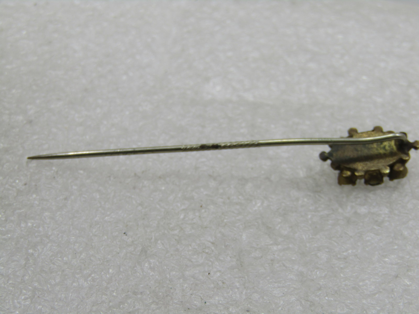 Antique Rhinestone Stick Pin, Purple/Clear, early 1900's - 5