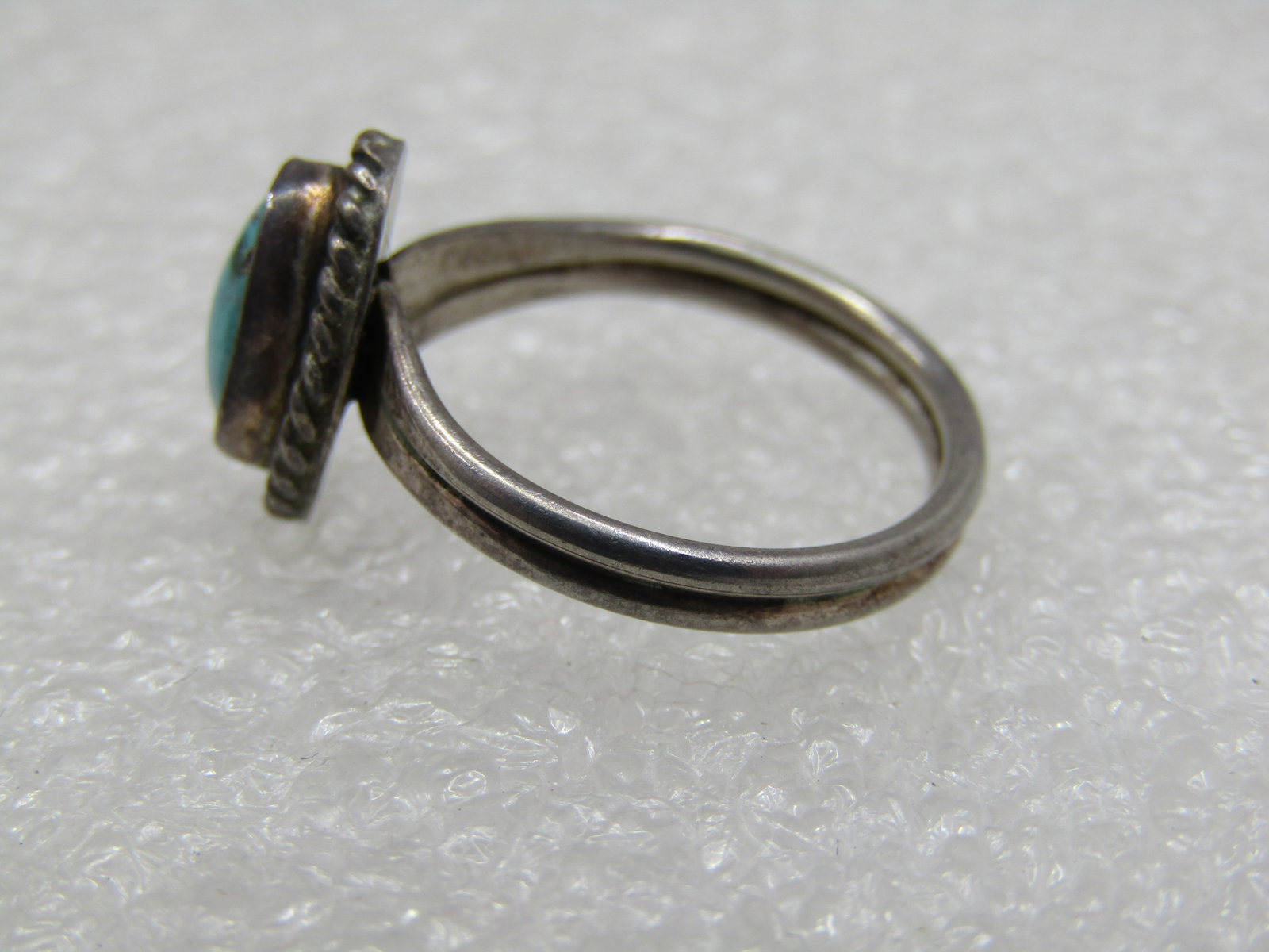 Vintage Sterling Southwestern Turquoise Ring, Sz. 5.25, 1960's-1970's - 5