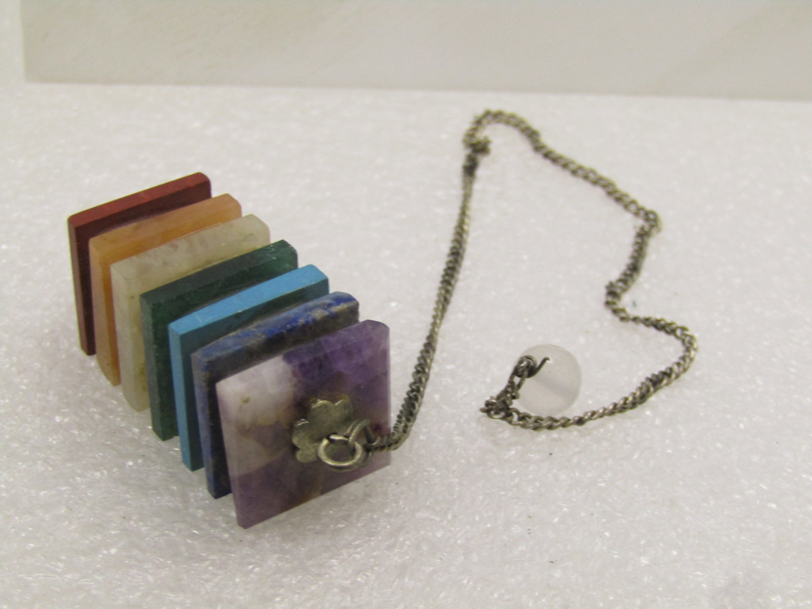 Stacked Pyramid 7 Chakra Pendulum, 1980's-1990's - 4