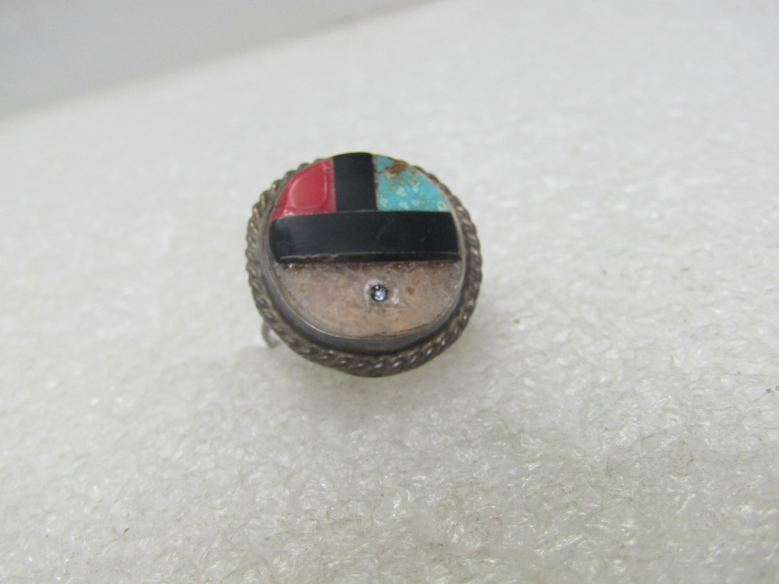 Vintage Sterling Zuni Sunface Ring (for repair), Sz. 8.5 - 5
