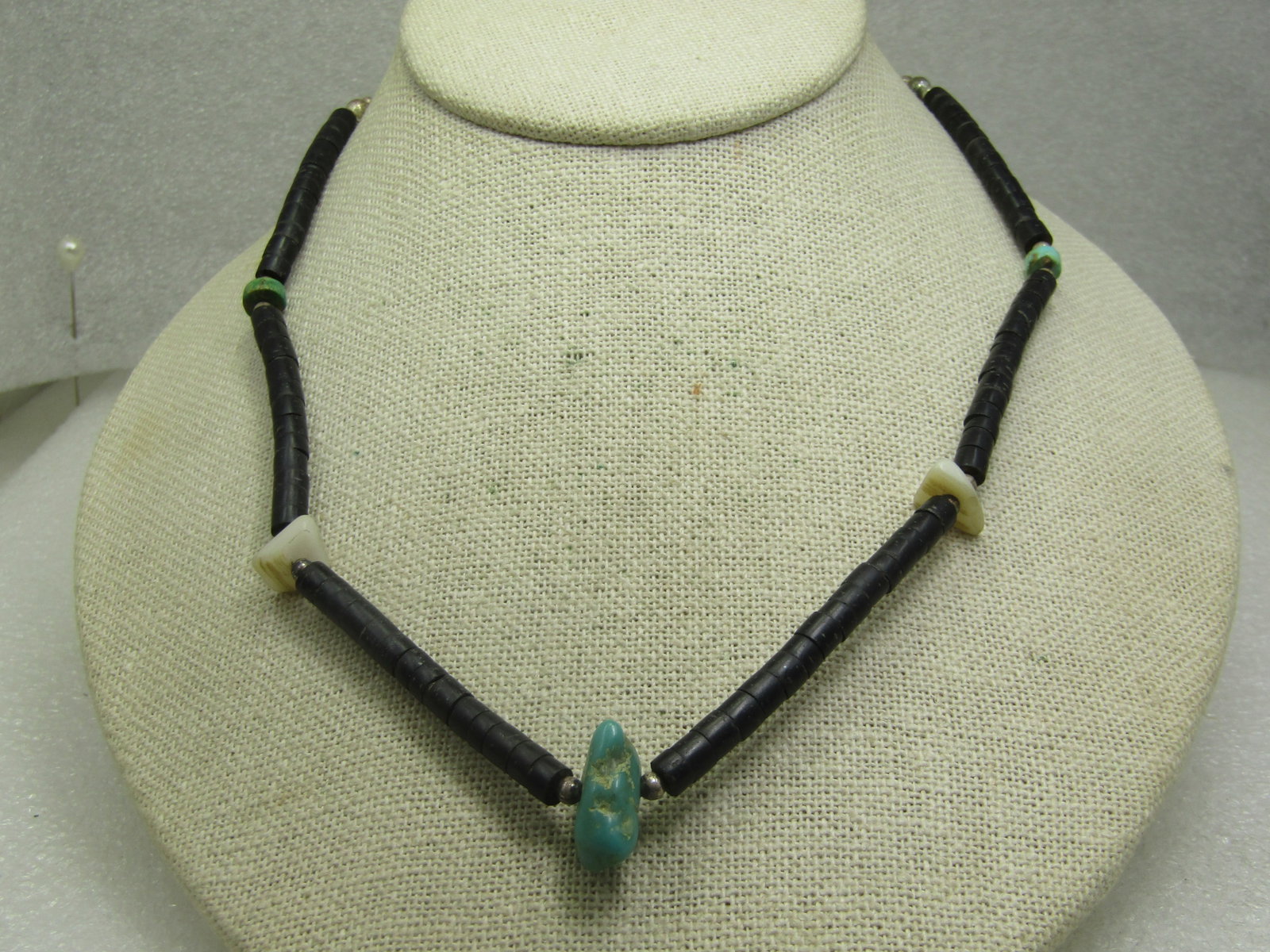 Vintage Heishi Turquise Necklace, 18", 1970's - 4