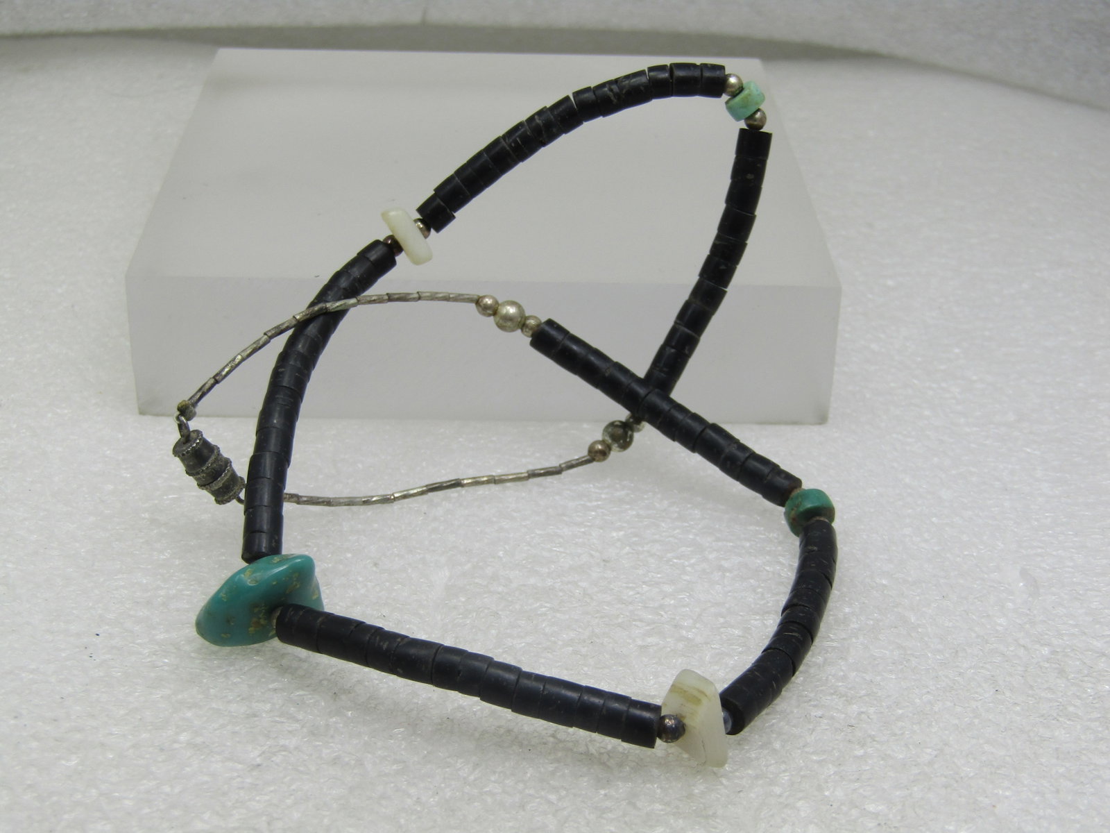 Vintage Heishi Turquise Necklace, 18", 1970's - 6