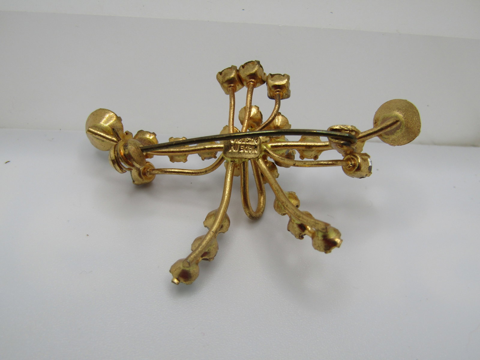 Vintage Austrian Crystal AB Brooch, 2", 1940's-1950's - 5