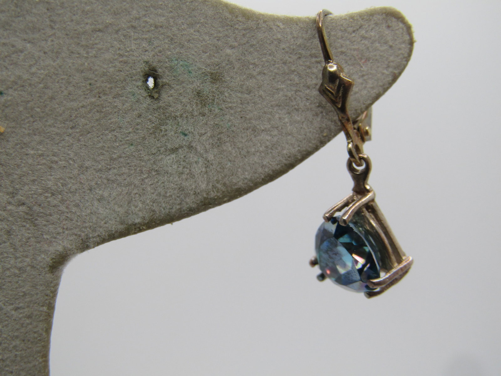 Vintage Sterling Mystic Topaz Earrings, Leverback, Drops, 1990's, Signed - 4