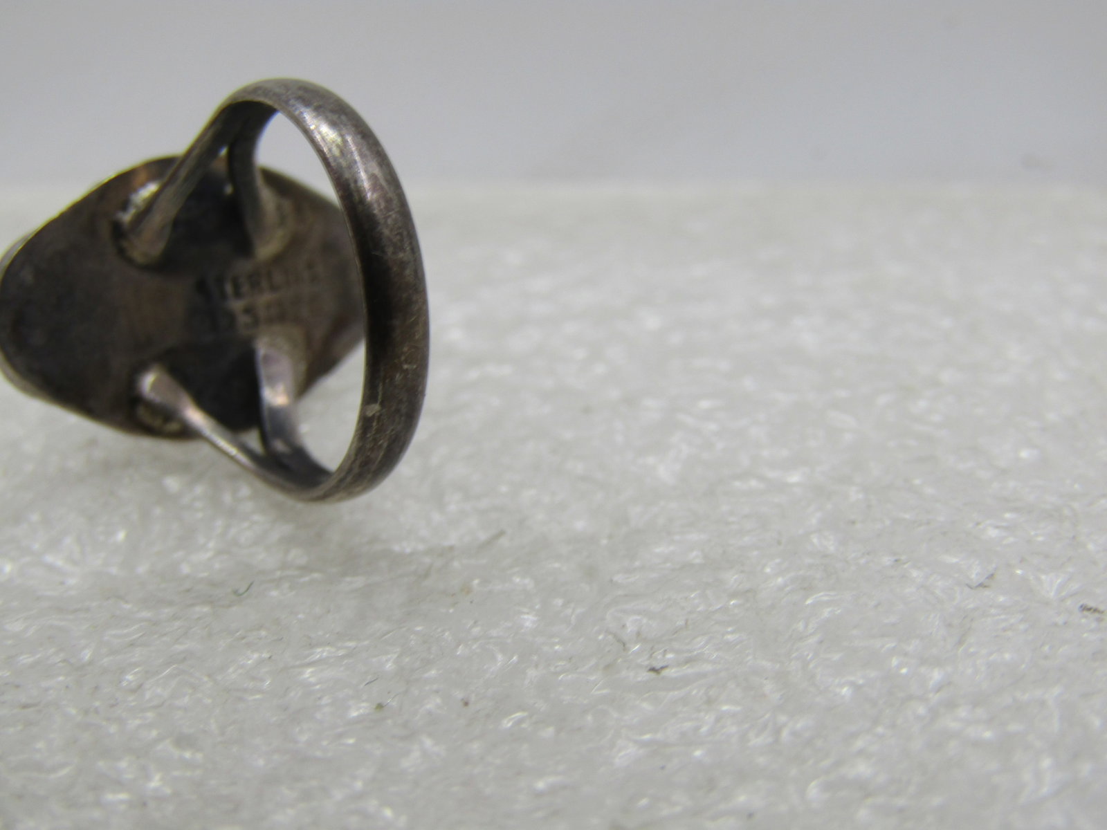 Vintage sterling Southwestern Faux Turquoise Ring, Sz. 3 - 7