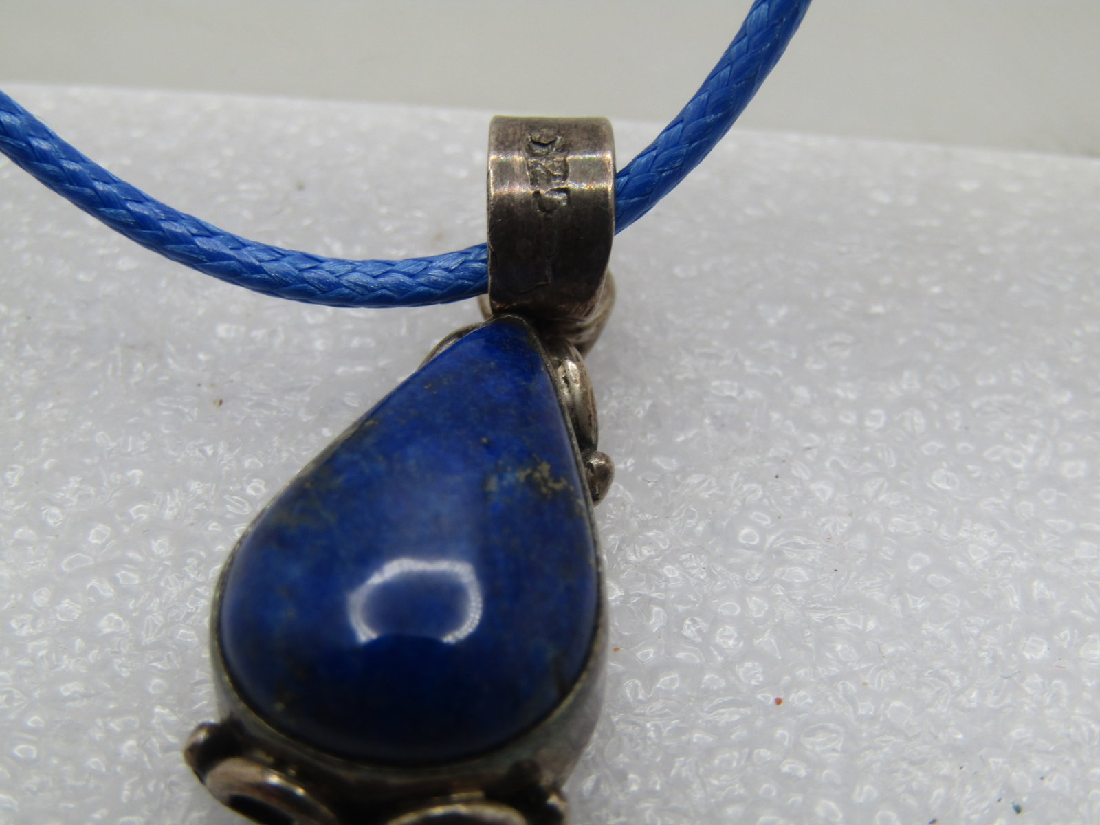 Vintage Sterling Lapis Lazuli Necklace, Southwestern Vibe, 18"-20", 1970's-1980's - 8