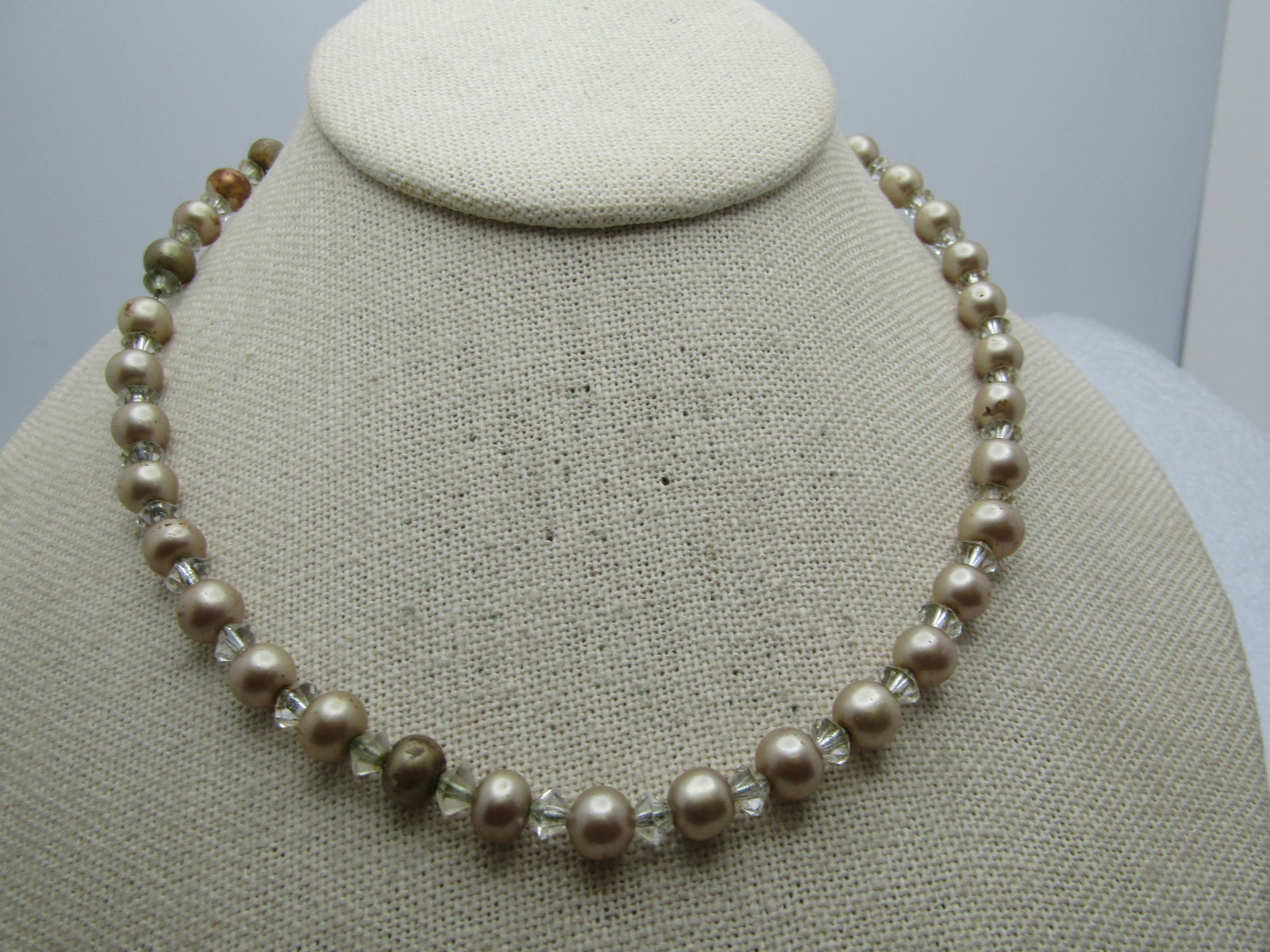 Vintage Clear Rhinestone Oval Brooch, 1960's - 2