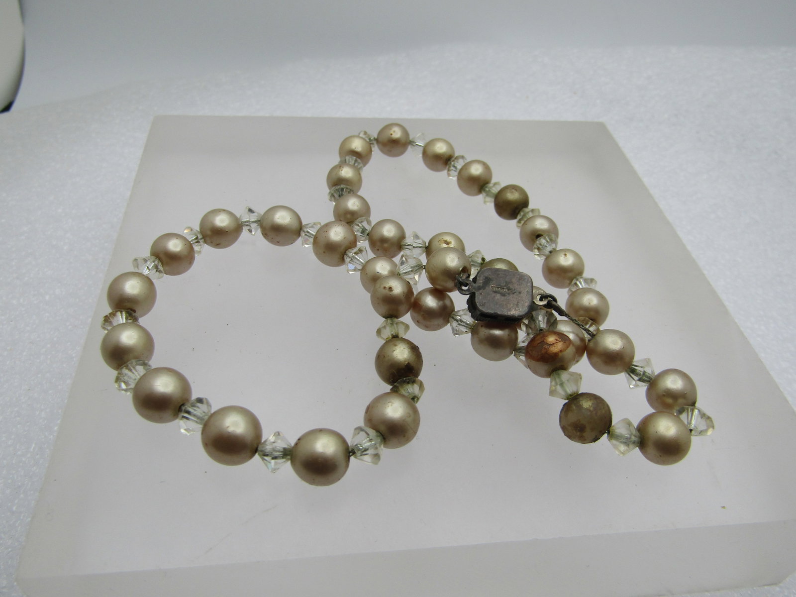 Vintage Clear Rhinestone Oval Brooch, 1960's - 6