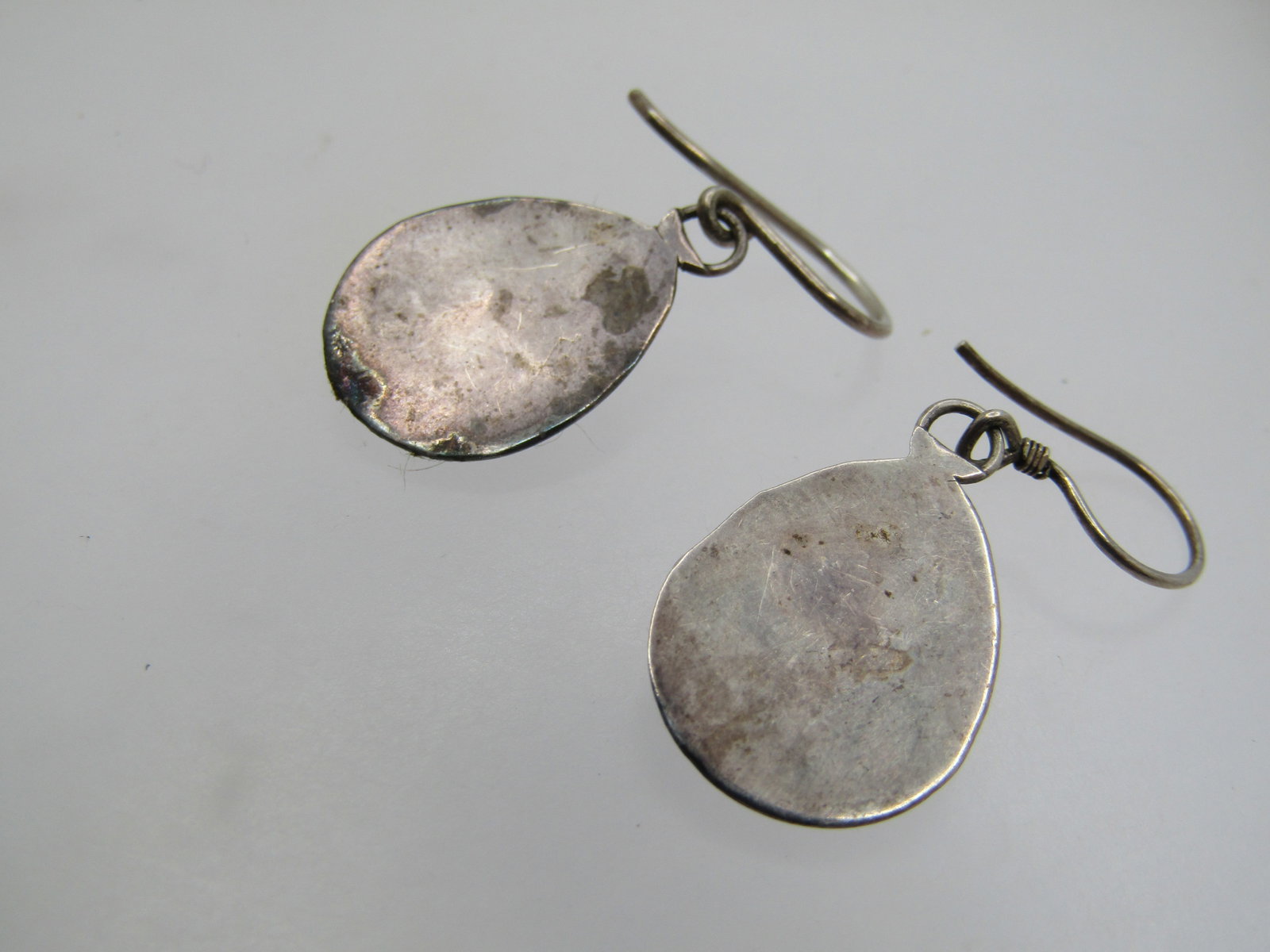Vintage Sterling Southwestern Opal Bear Paw Earrings, Pierced Dangle, 1970's-1980's - 5