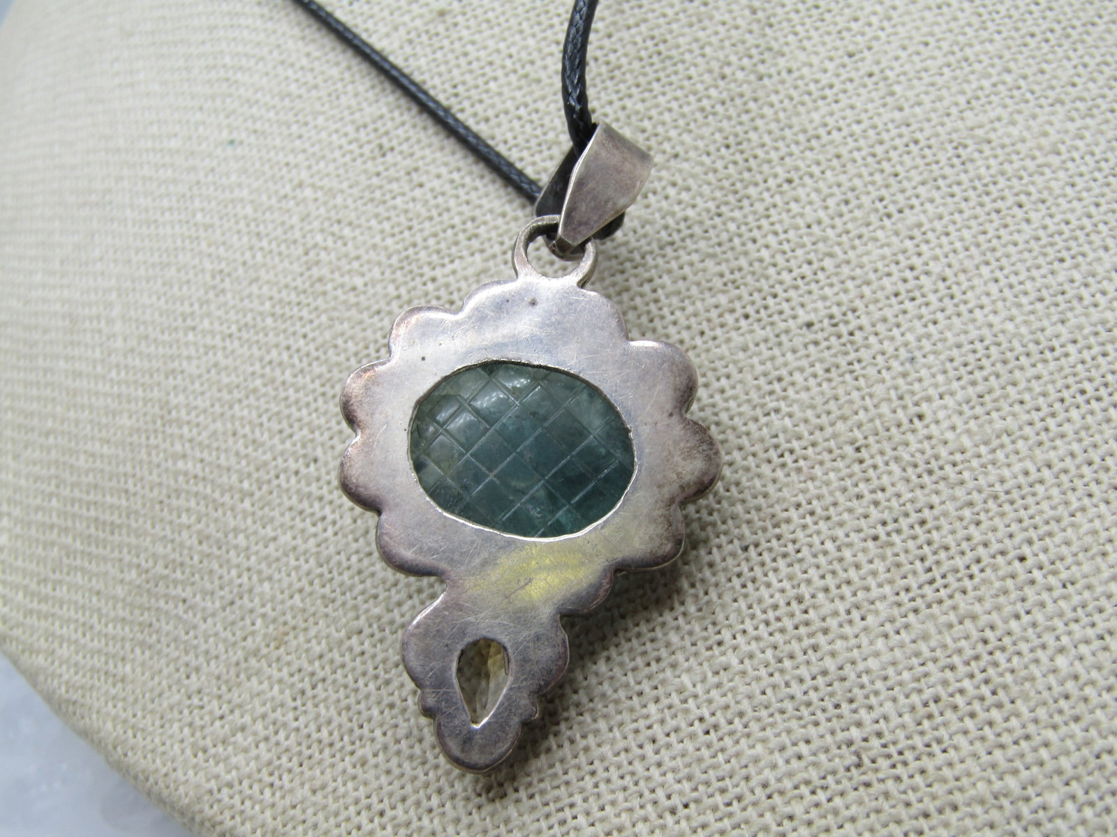 Vintage Green Quartz & Citrine Necklace, 20" Boho/Southwestern - 4