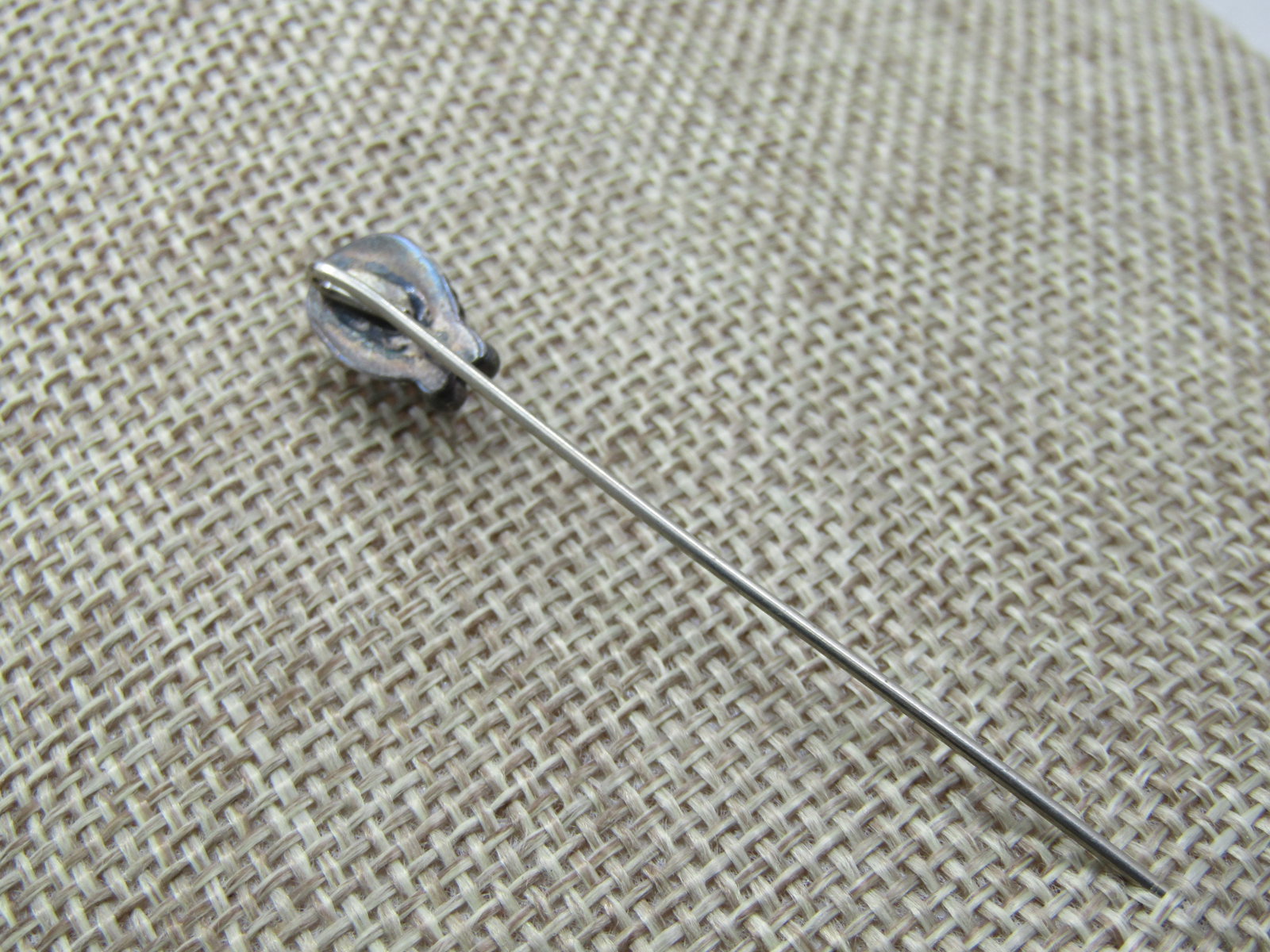 Vintage Sterling Southwestern Turquoise Stick Pin, 2.75" - 4