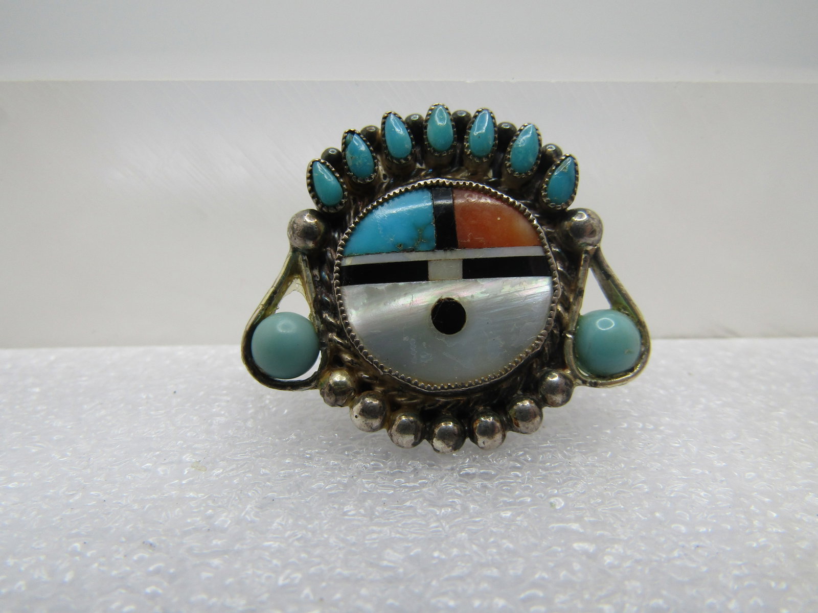 Vintage Sterling Zuni Sunface Slide/Buckle, 1960's-1970's - 2
