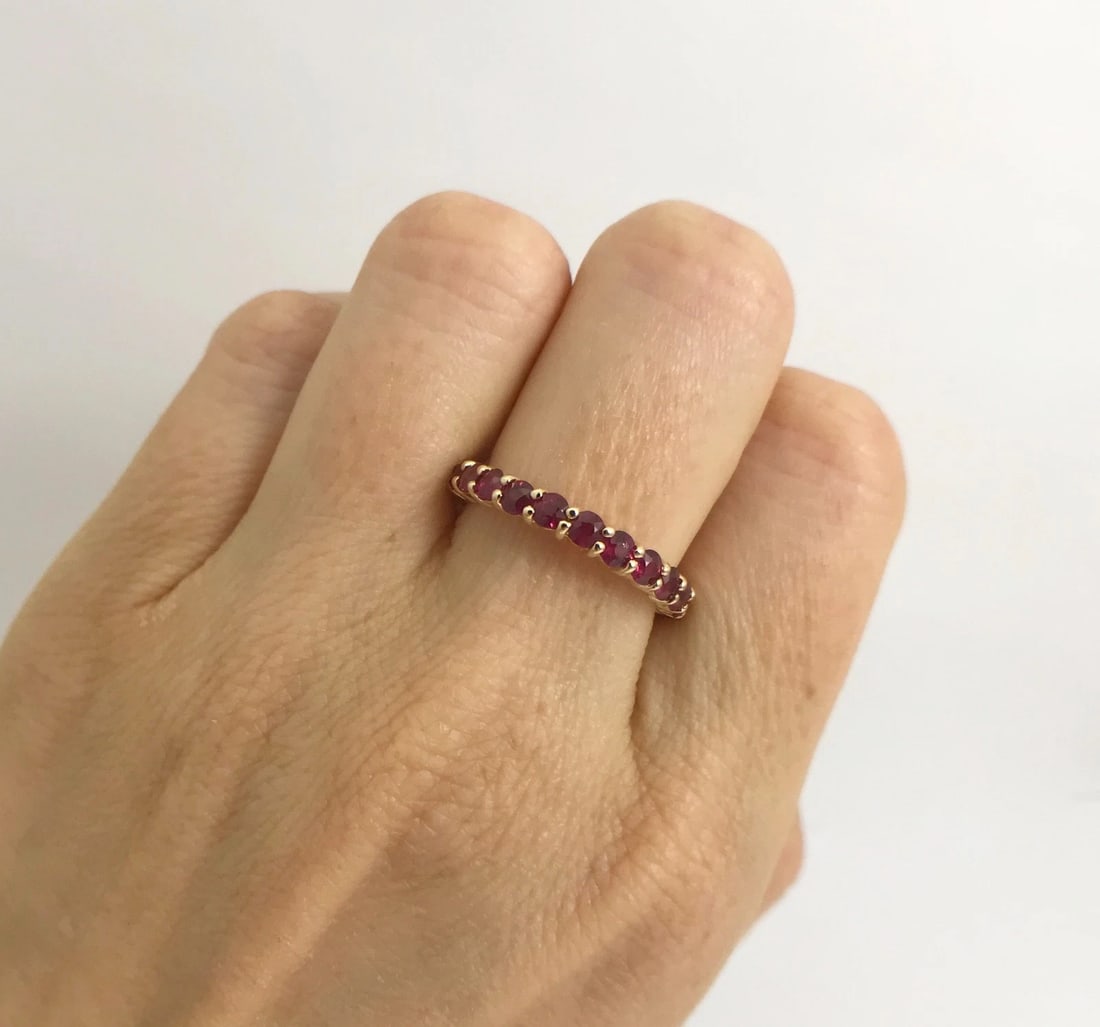 Oval Ruby Diamond Halo Cocktail Statement Ring 18K White Gold, 2.75 CTW - 4