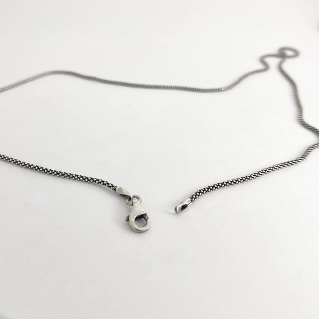 Popcorn Chain Necklace Sterling Silver, 19 Inches, 3.02 Grams - 5