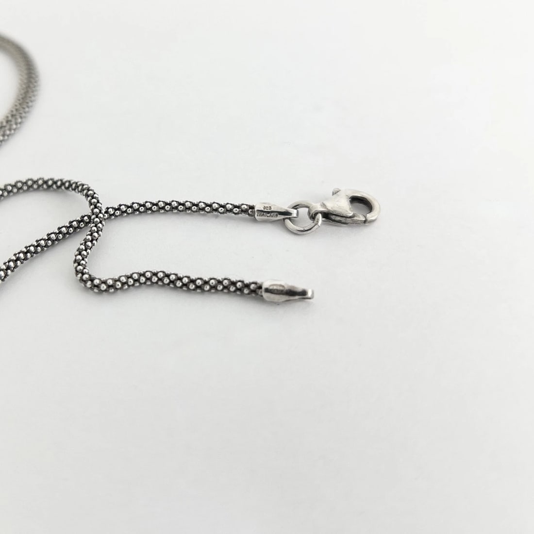 Popcorn Chain Necklace Sterling Silver, 19 Inches, 3.02 Grams - 6