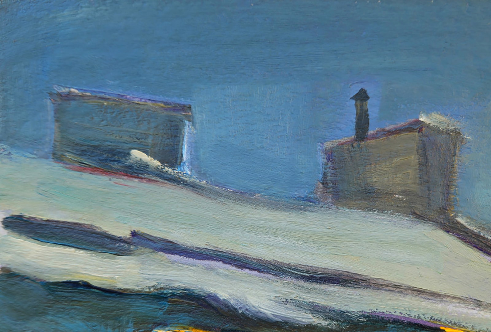 Oil painting Twilight in the gray city Yuri Shkrob - 2