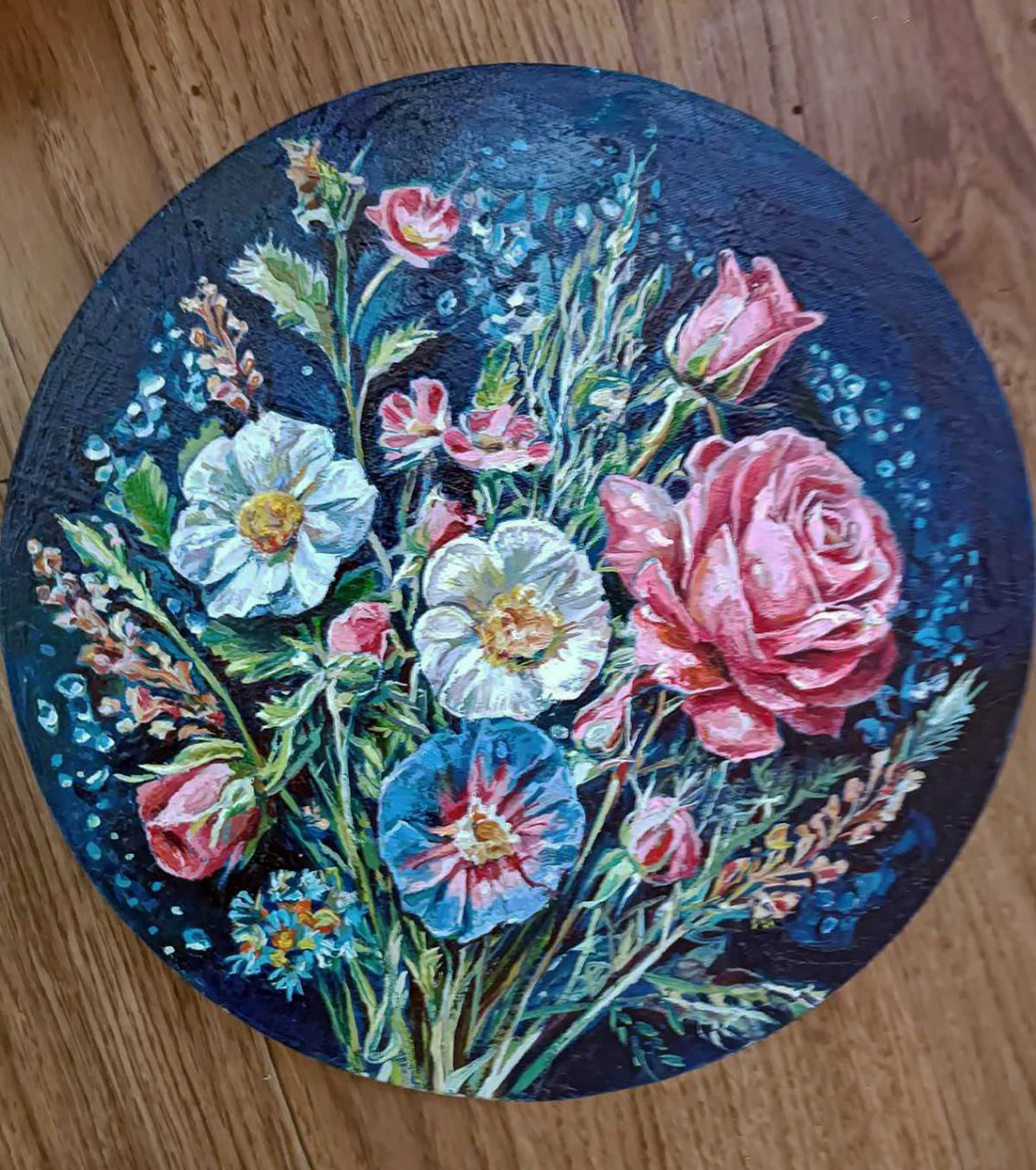 Oil painting A bouquet from the garden Elena Yurko (1 of 7)