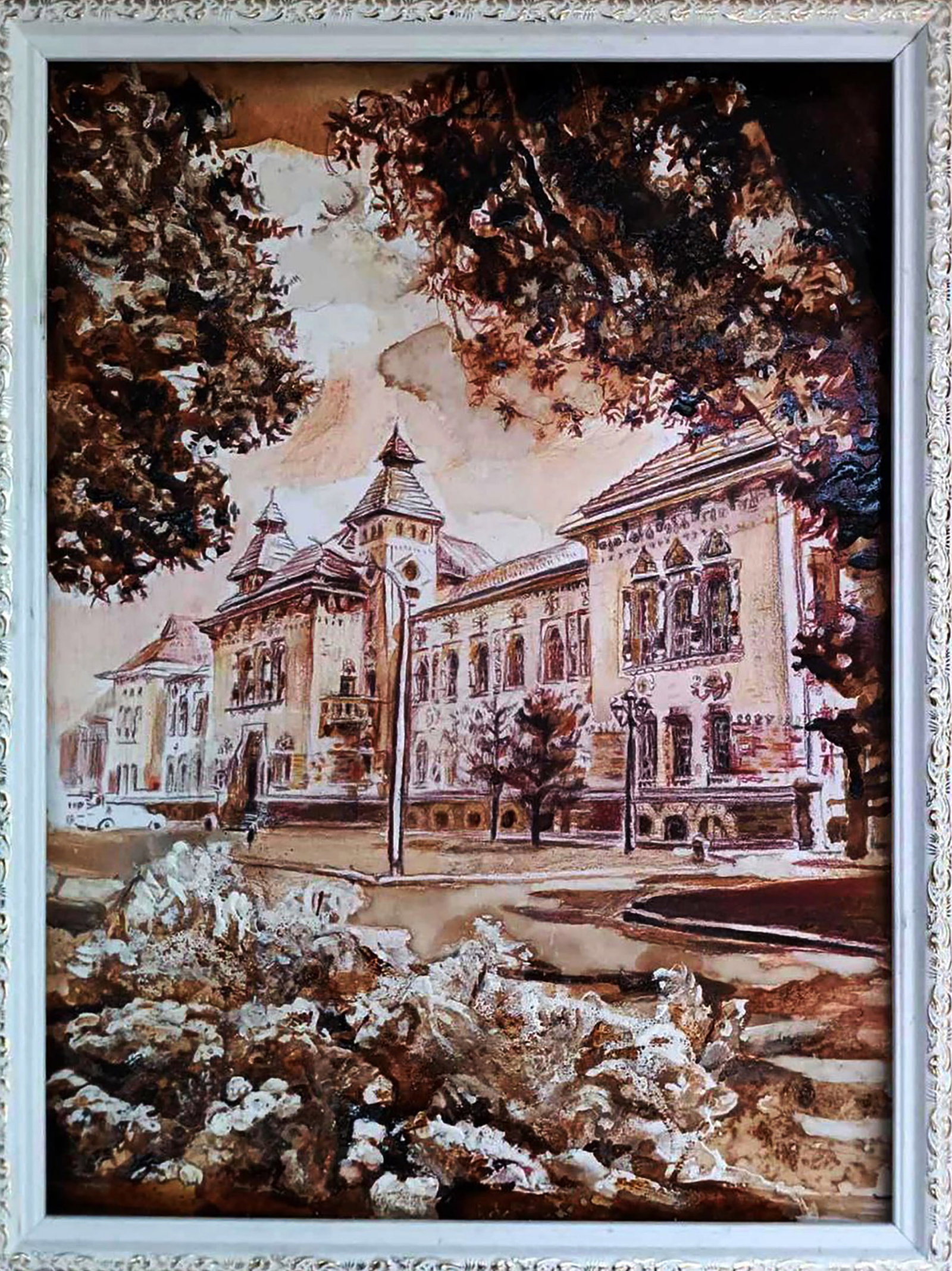 Watercolor painting City Museum and Park Elena Yurko (1 of 9)