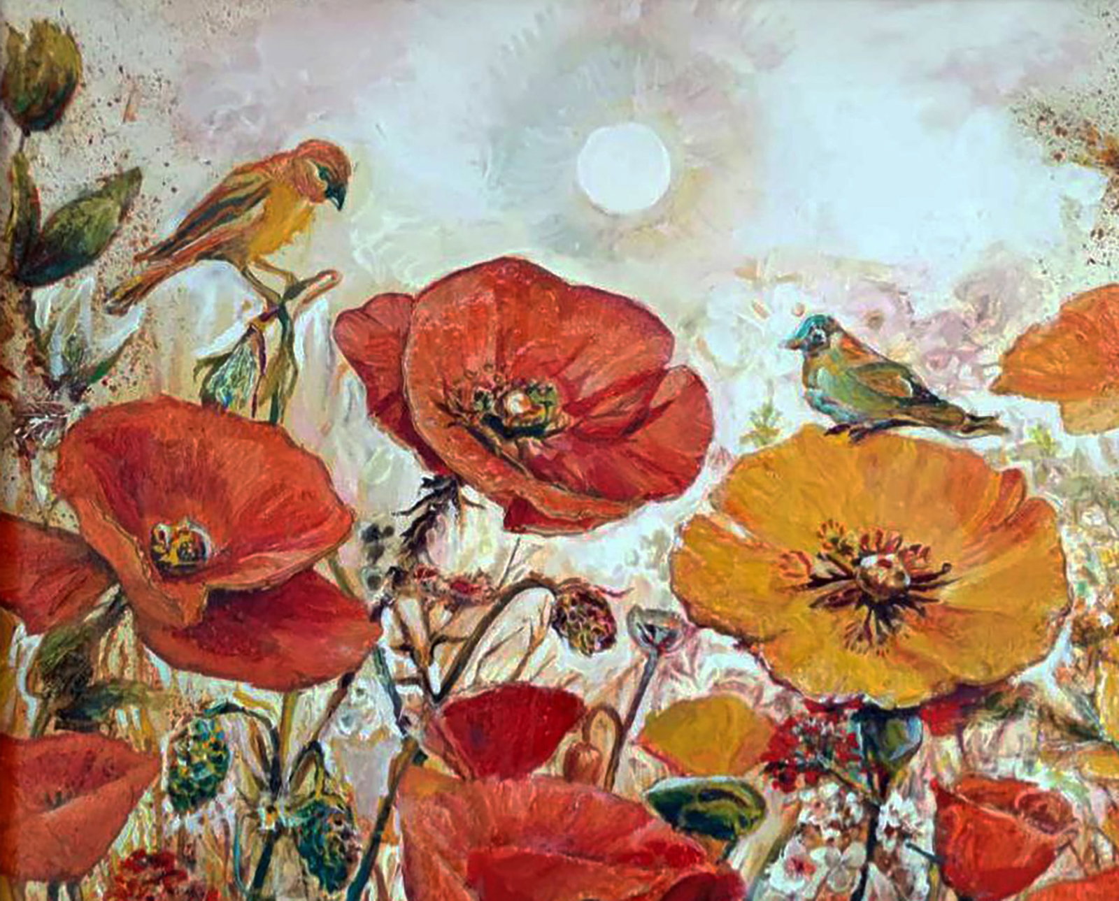 Oil painting Among the poppies Elena Yurko - 3