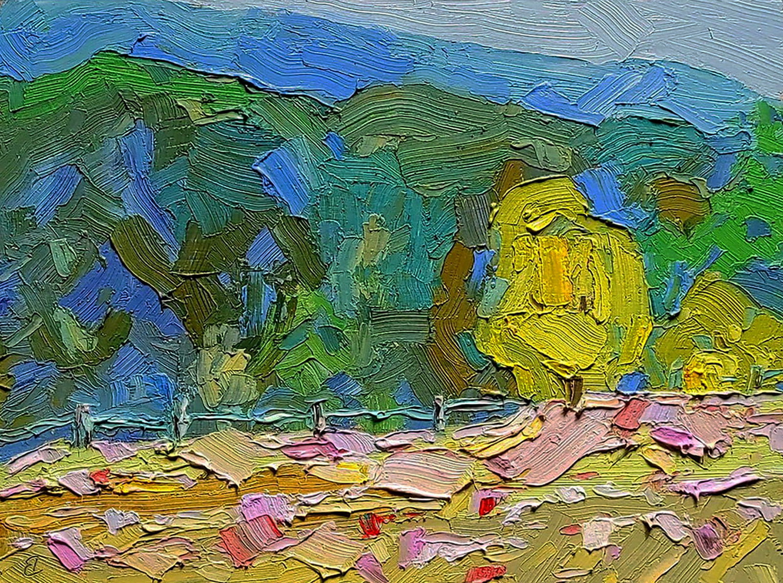 Oil painting In the meadow Yaroslav Savchyn: Title: Oil painting In the meadow Yaroslav Savchyn Description: 31SAVCH Painter: Yaroslav Savchyn Size: 23x31 cm/9.05x12.20 inches Components: oil, canvas on cardboard Original painting CONDITION: exc