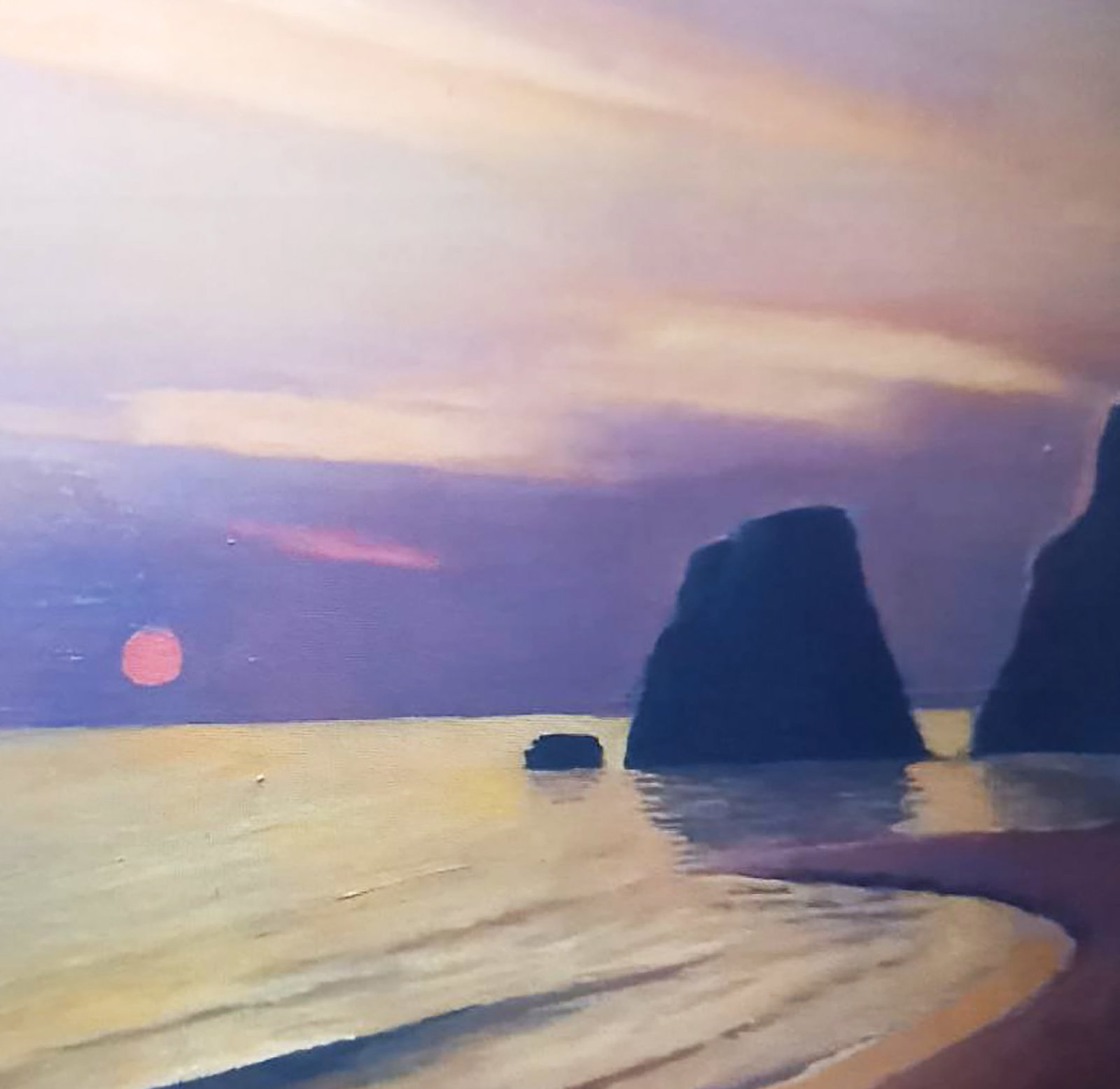 Oil painting Evening on the shore Alexander Strashevich - 3