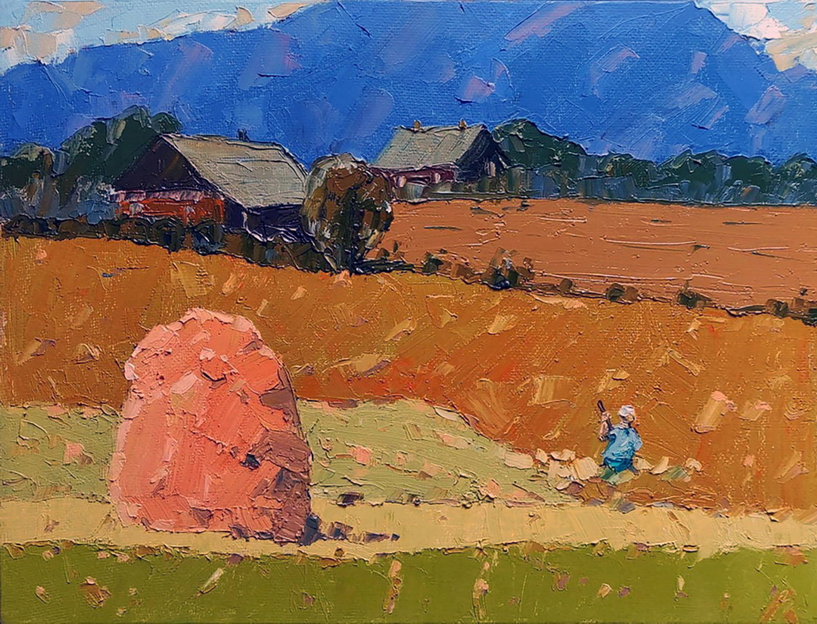 Oil painting In the thick grass Yaroslav Savchyn: Title: Oil painting In the thick grass Yaroslav Savchyn Description: 60SAVCH Painter: Yaroslav Savchyn Size: 36x48 cm/14.17x18.89 inches Components: oil, hardboard Original painting CONDITION: excelle