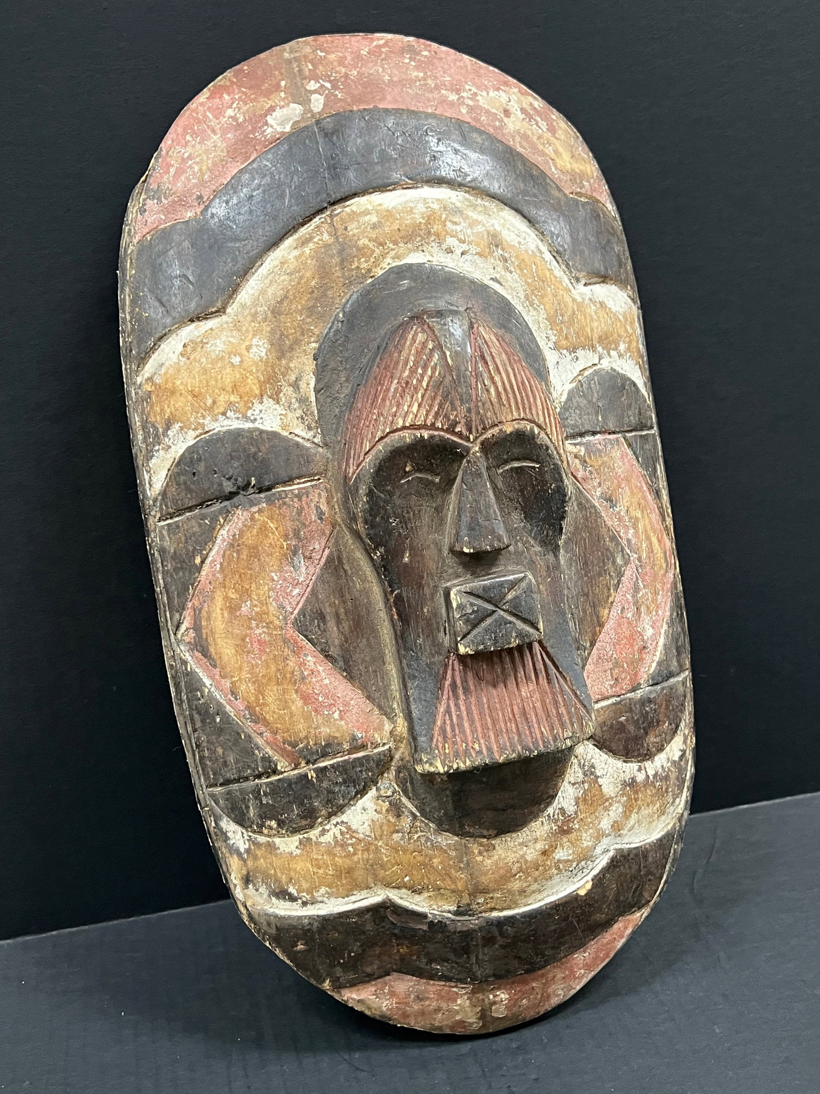 Carved Wood Songye Shield - 2
