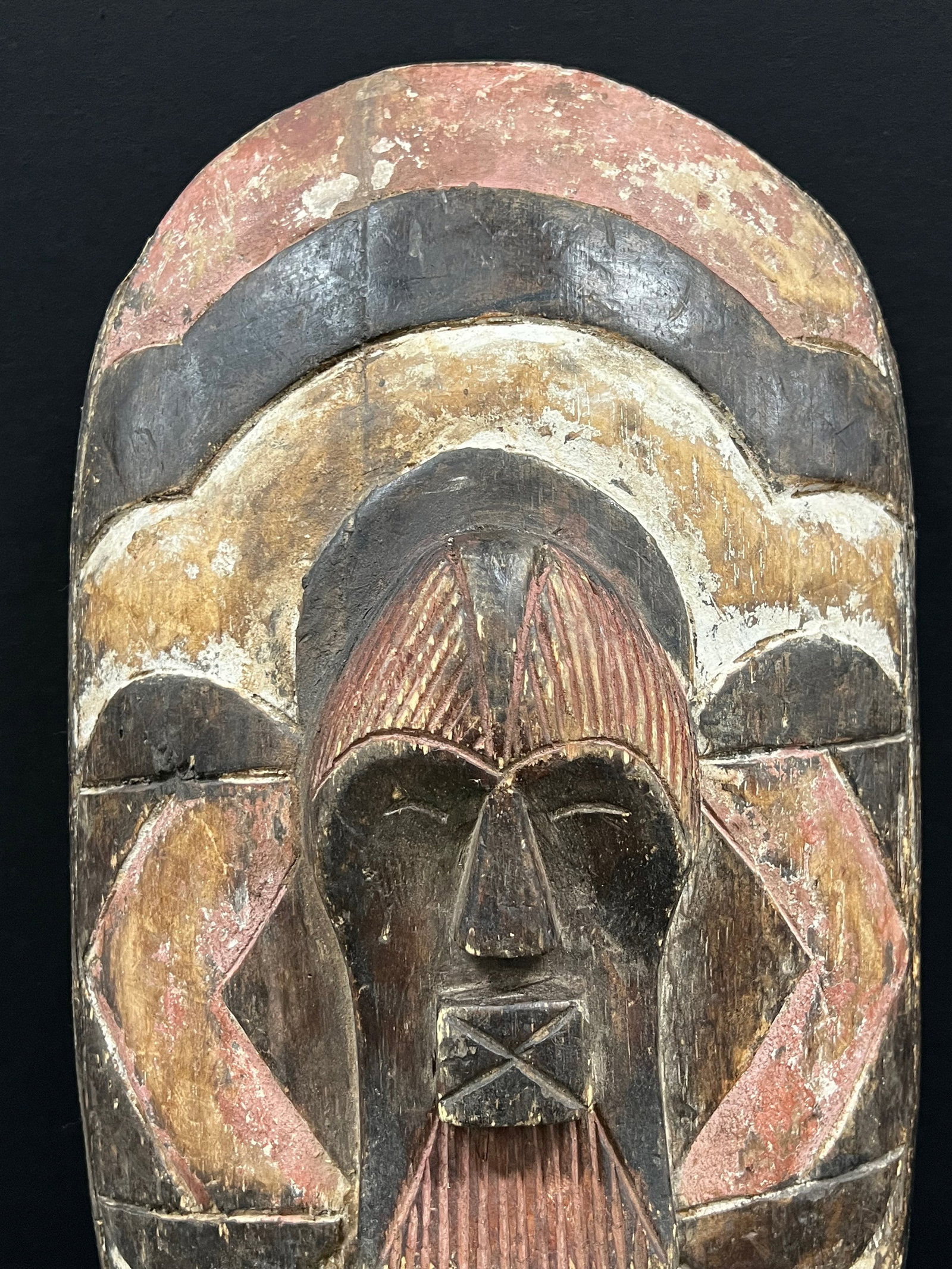 Carved Wood Songye Shield - 4