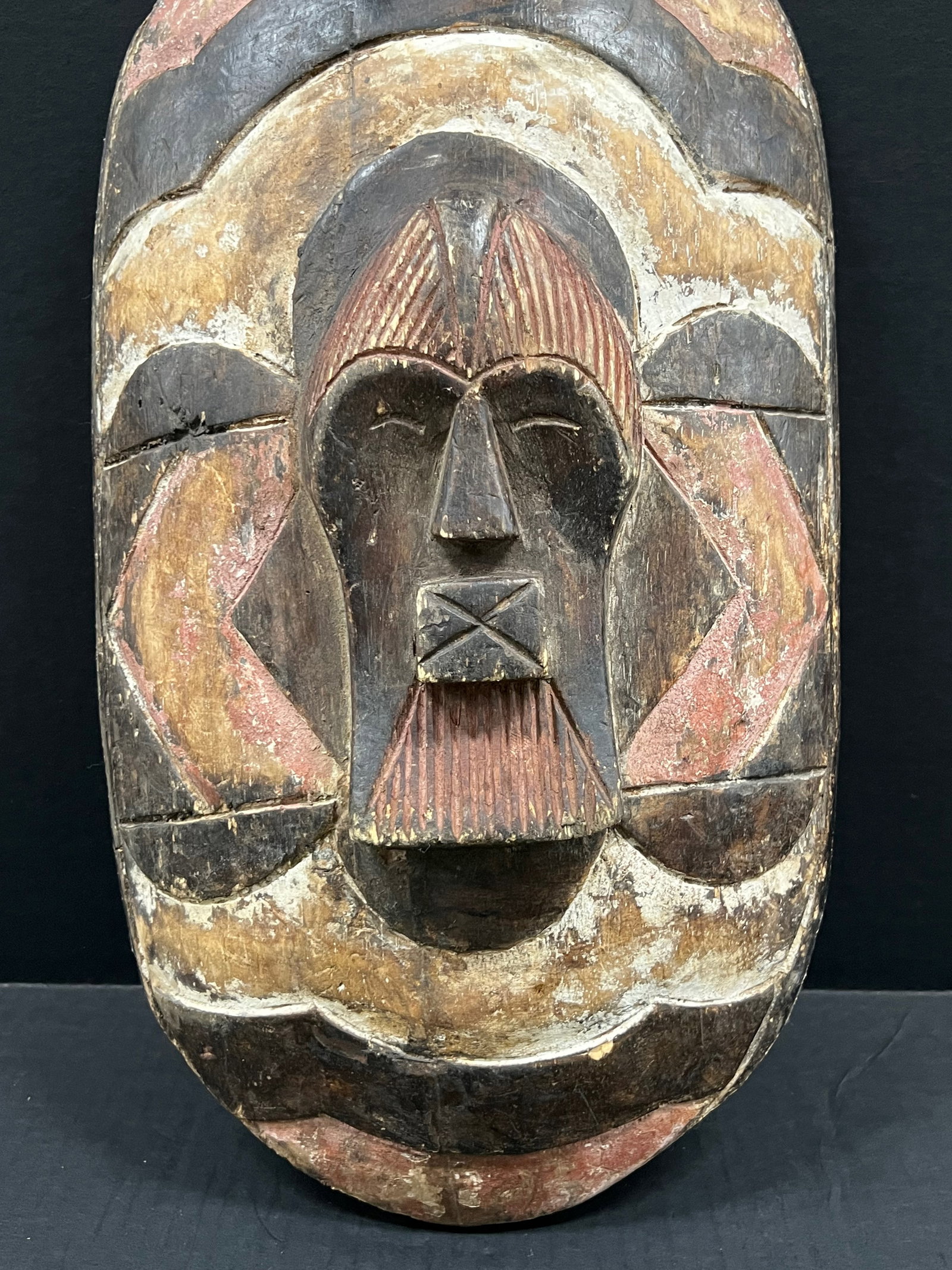 Carved Wood Songye Shield - 5