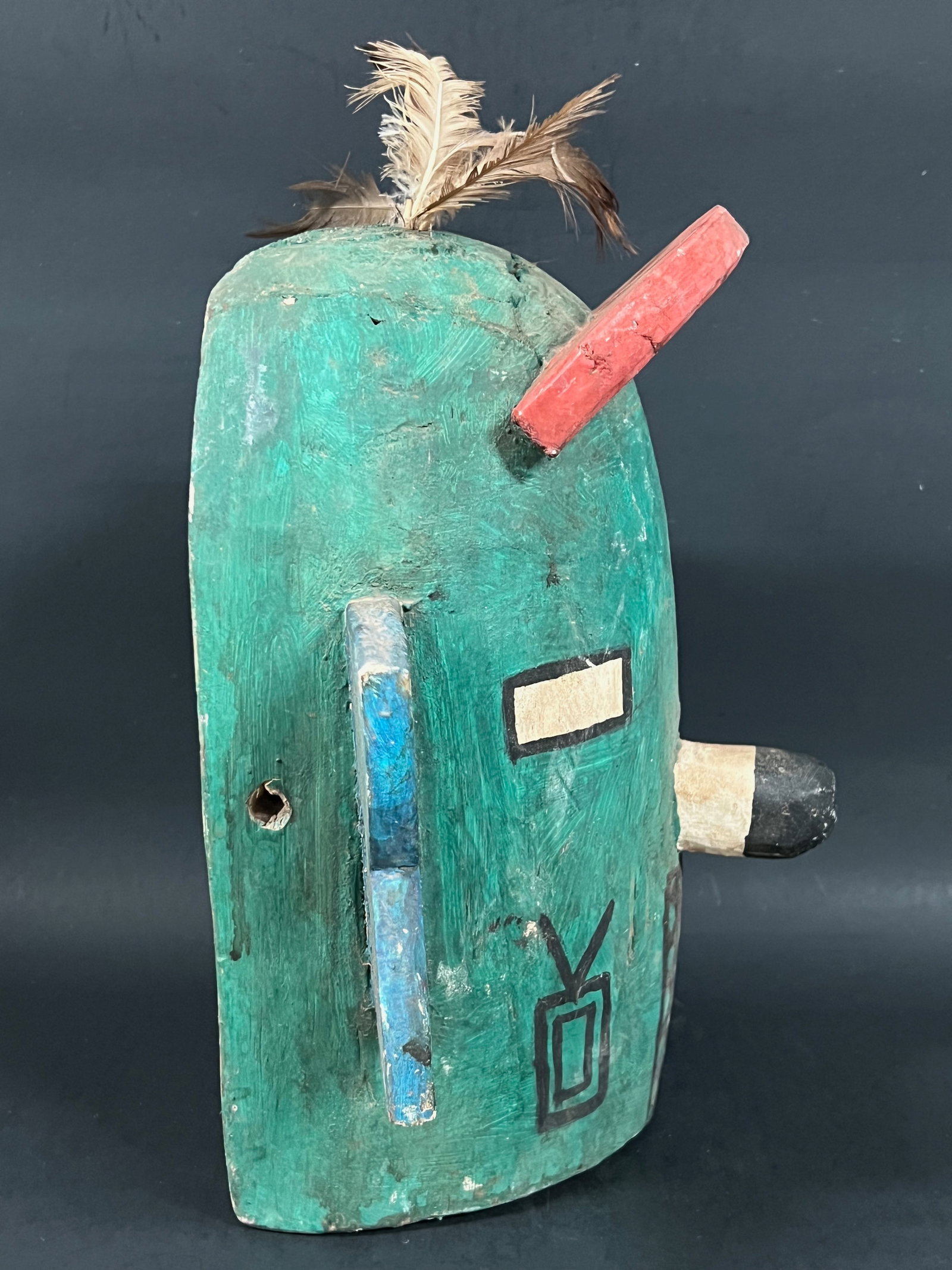 Carved Wood Kachina Mask - 3