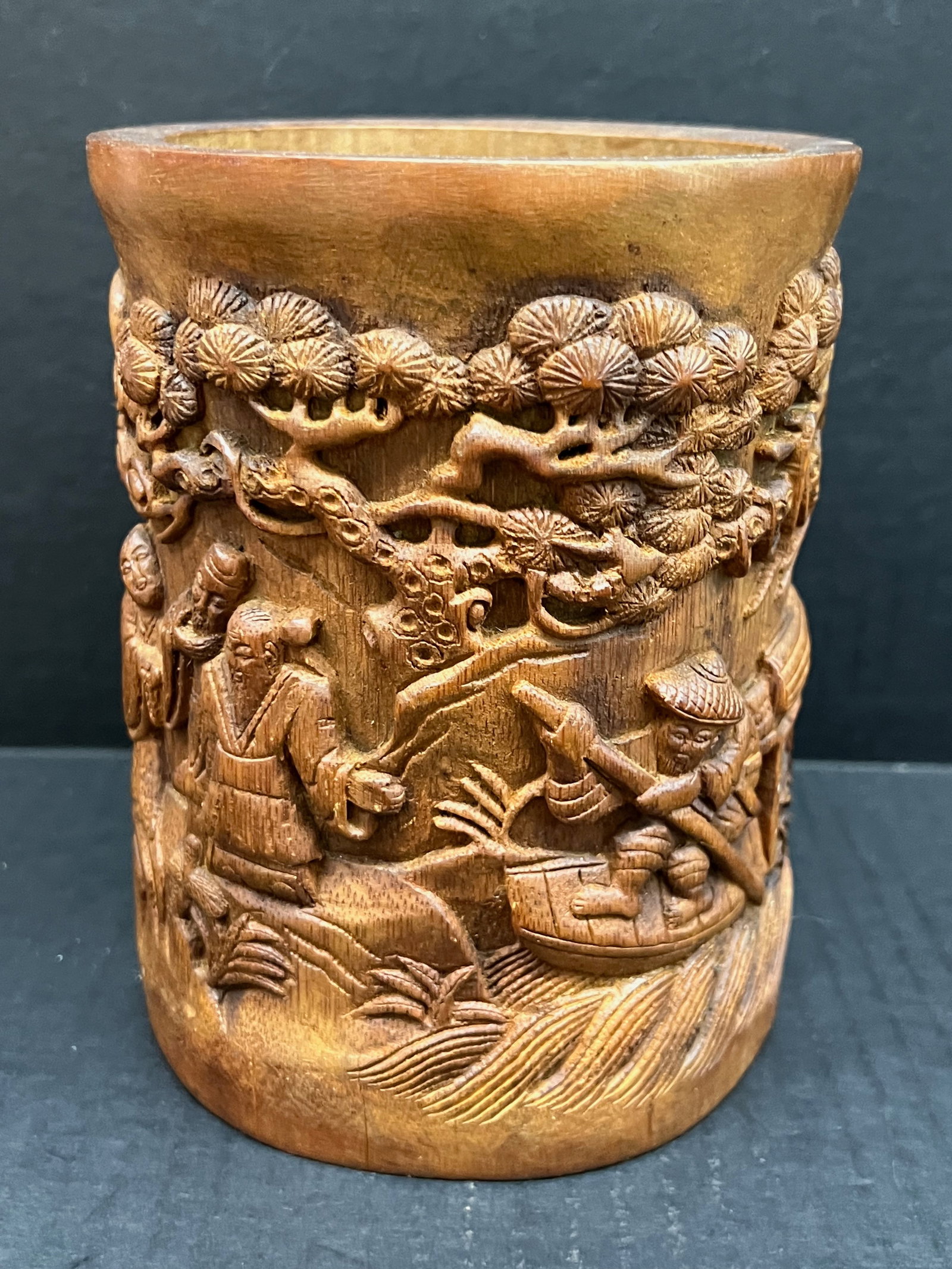 Carved Bamaboo Brushpot - 2