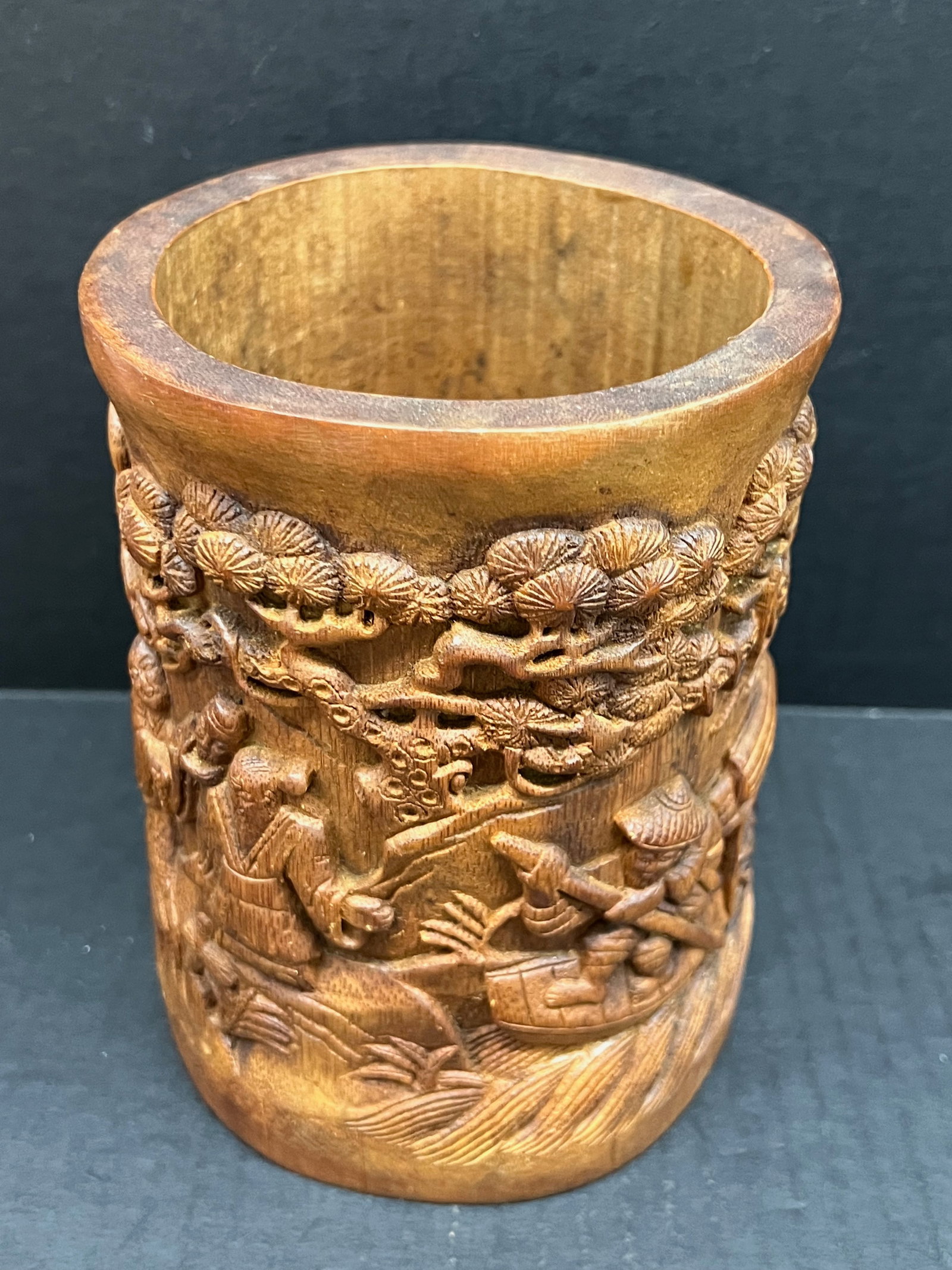 Carved Bamaboo Brushpot - 3