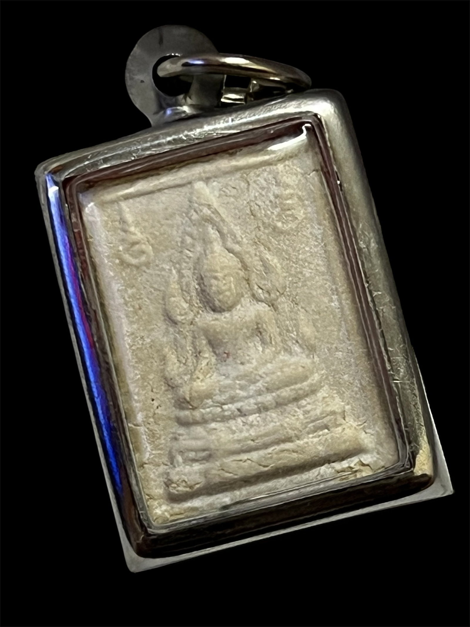 Southeast Asian Clay Buddha Amulet Pendant - 5