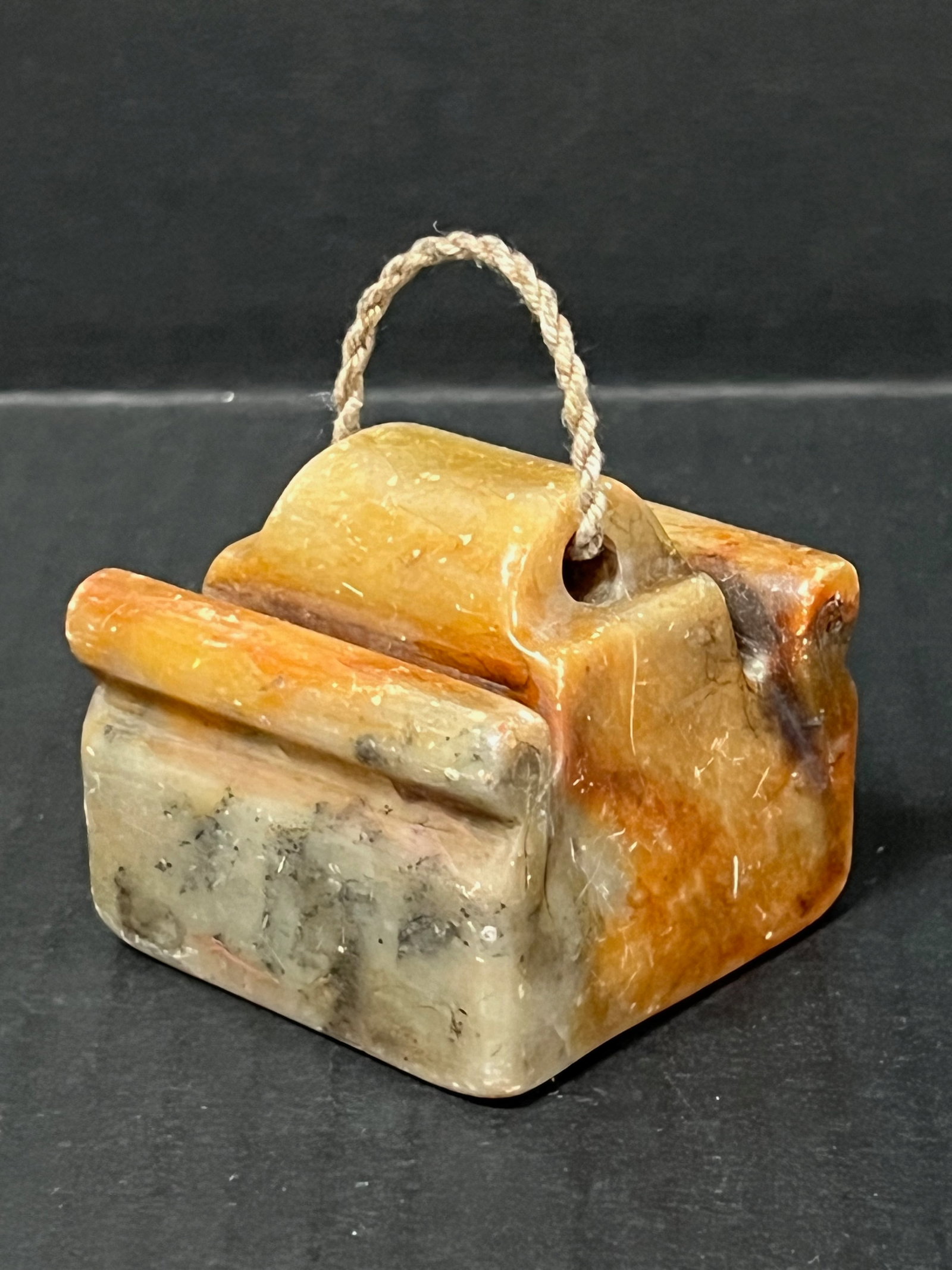 Chinese Art Soapstone Seal: Title: Chinese Art Soapstone Seal Description: Chinese Art Carved Soapstone Seal Date/Period: Late 20th Century Materials: Soapstone Size: 2.25" h x 2.25" w Reserve: $100.00 Shipping: Domestic: