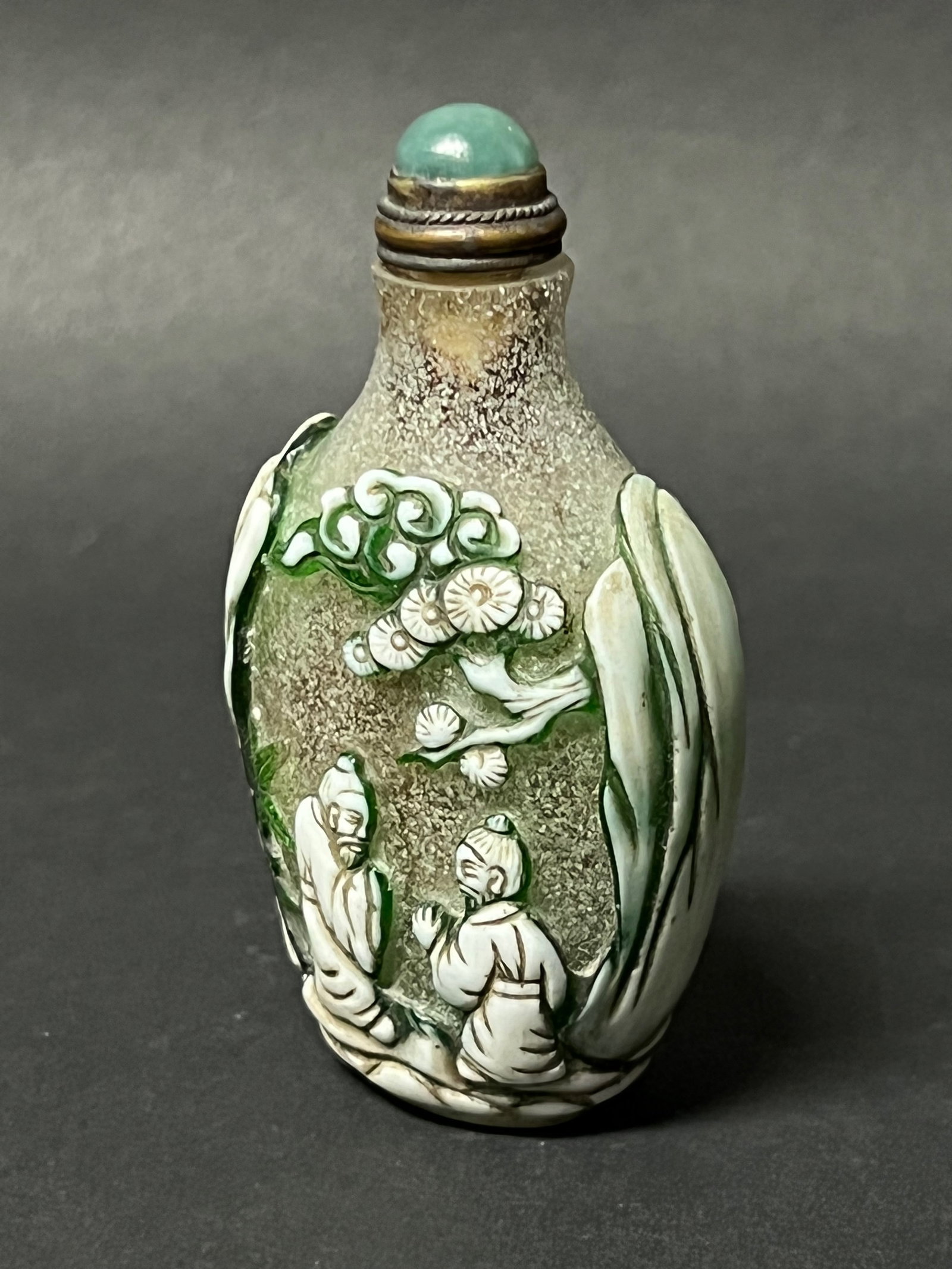 Chinese Art Peking Glass Snuff Bottle - 4