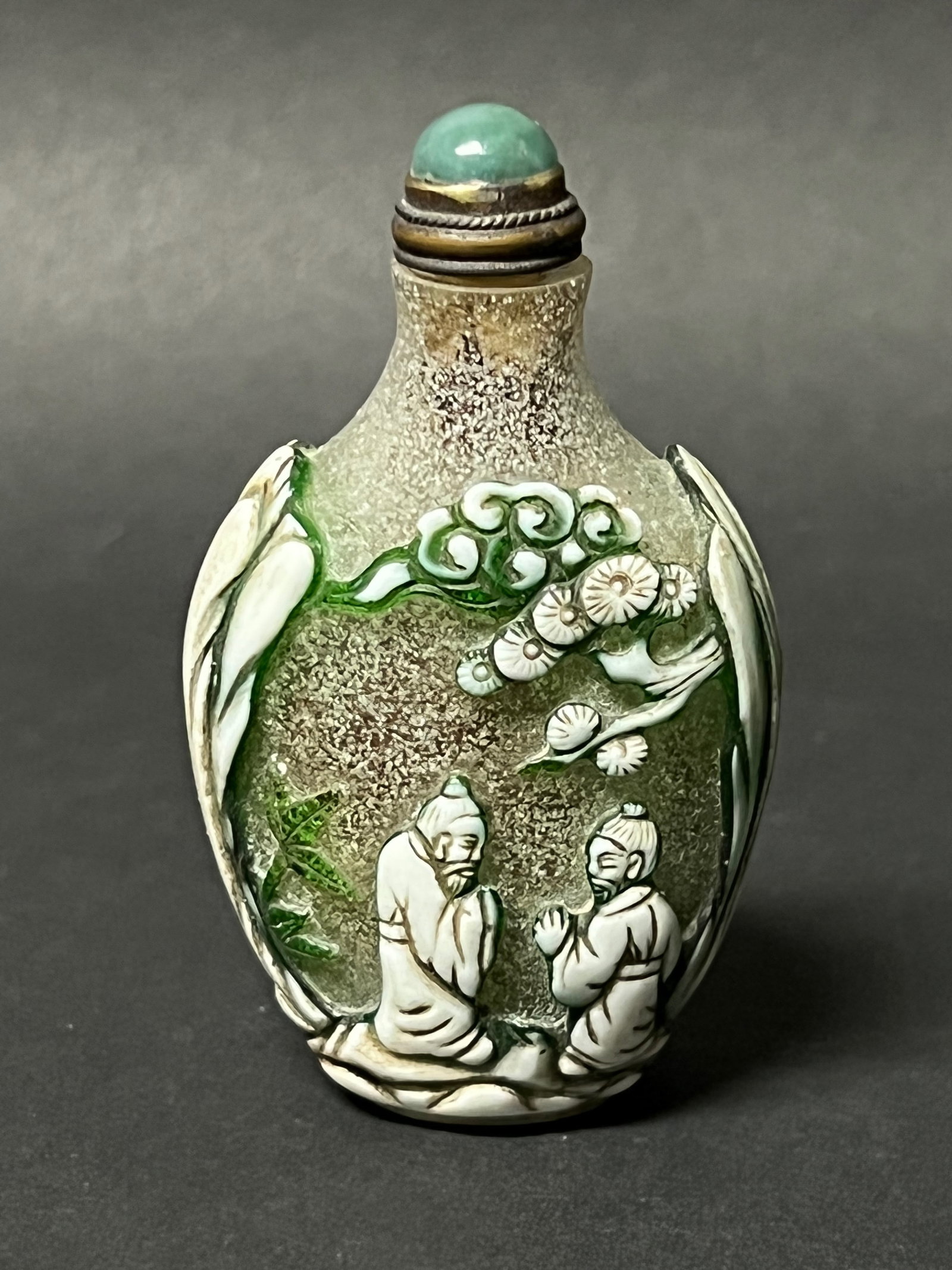 Chinese Art Peking Glass Snuff Bottle - 5